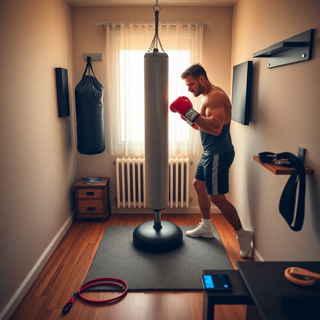 Домашний зал боксера: минимальный набор экипировки для тренировок дома