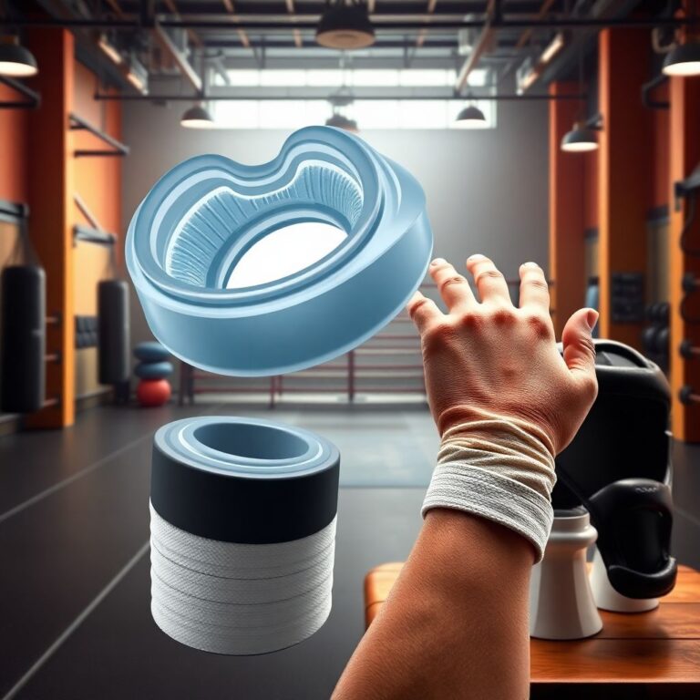 Капа и защитная экипировка с бинтами и шлемом, которые снижают риск травм